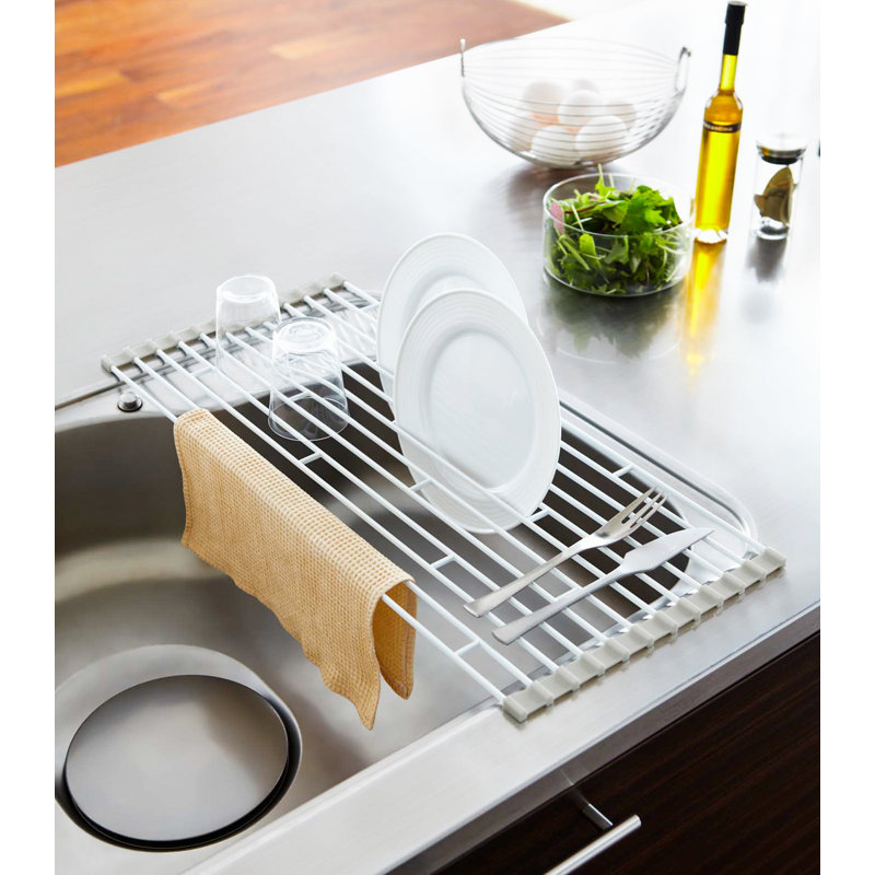 Yamazaki USA Yamazaki Home Folding Sink Drainer Rack, Large, Steel